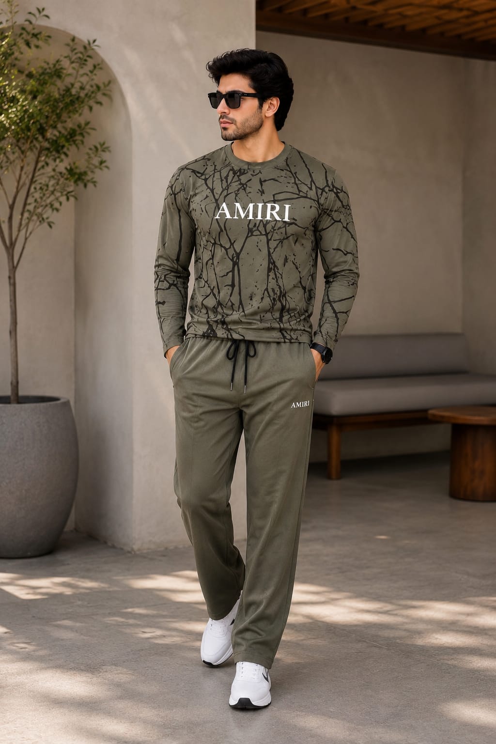 AMIRI All Over Print Stylish and Premium Quality Tracksuits 35%OFF-summer